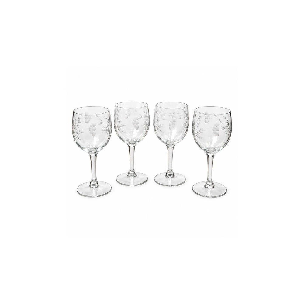 Vintage Princess House Heritage #420 Wine Glasses Set of 4 Original Box
